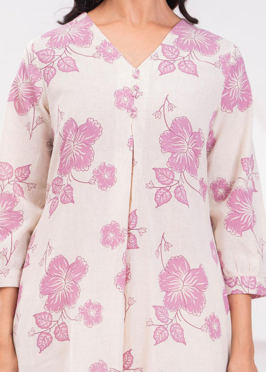 PINK FLORAL COTTON SET