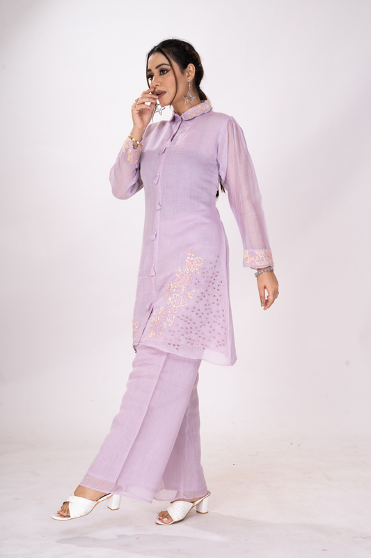 WASHED PINK MULCHANDERI CO-ORD SET