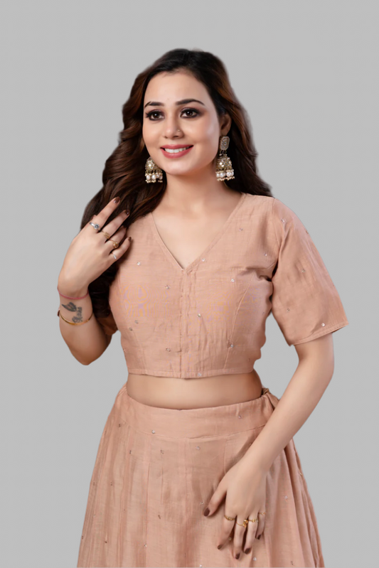 ĀNANDA BEIGE LEHENGA SET