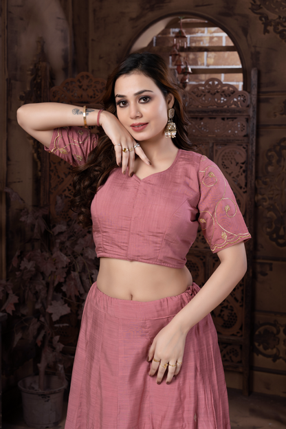 PASTEL CHERRY LEHENGA SET