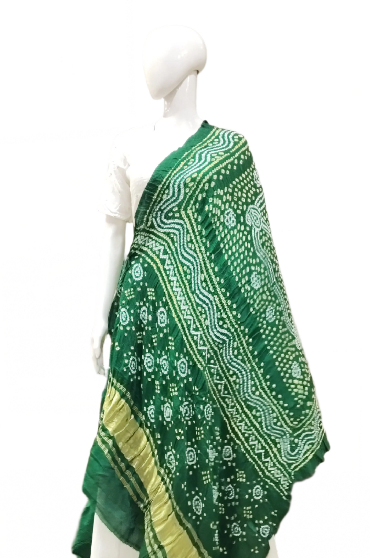 BANDHEJ GREEN DUPPATTA