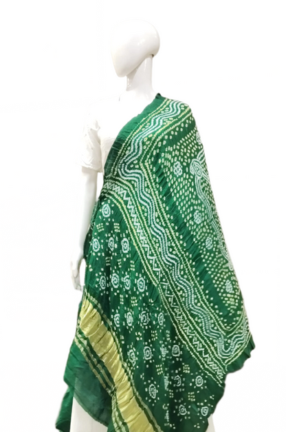 BANDHEJ GREEN DUPPATTA