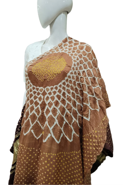 BANDHEJ BROWN OMBRE DUPPATTA