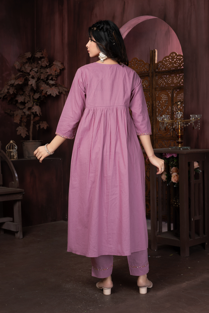 Bermuda Onion Cotton Embroidered Set