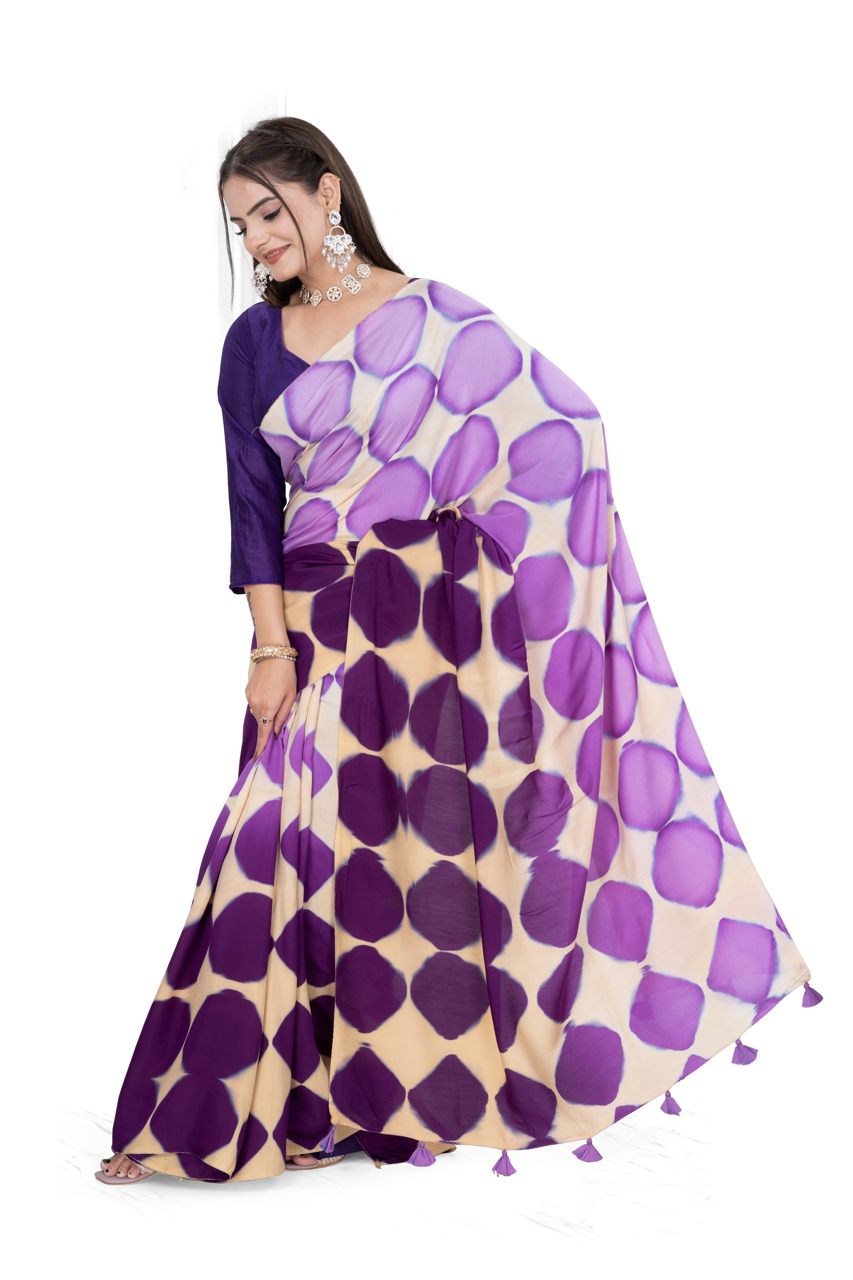 BAKED AMETHYST CLAMP SAREE