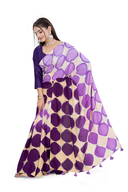 BAKED AMETHYST CLAMP SAREE