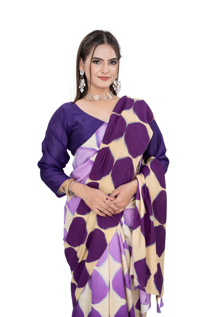 BAKED AMETHYST CLAMP SAREE