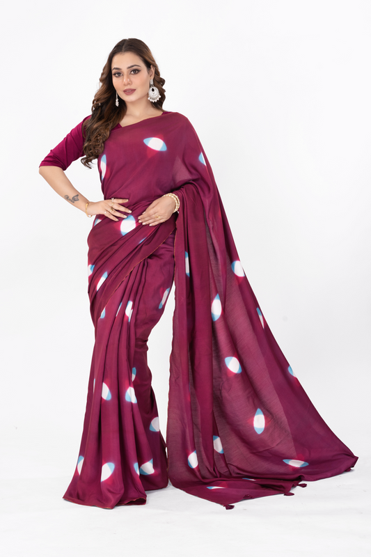 TWINEYED CLAMPDYED SAREE