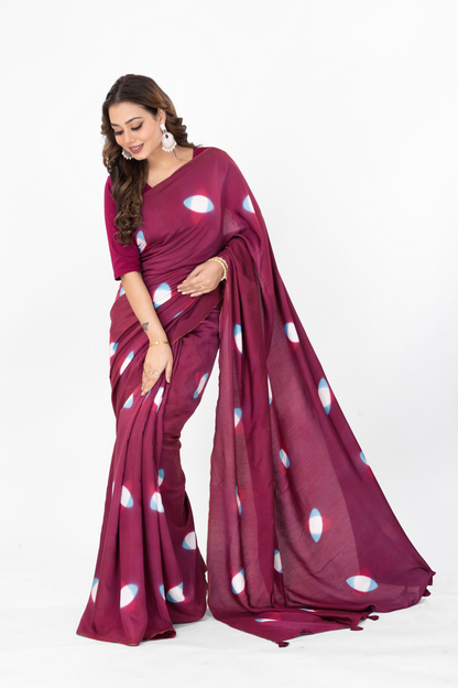 TWINEYED CLAMPDYED SAREE