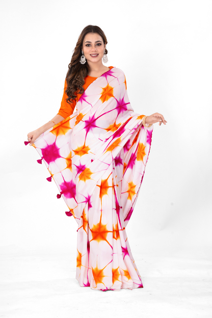 ROSHIA HAND CLAMPDYED SAREE