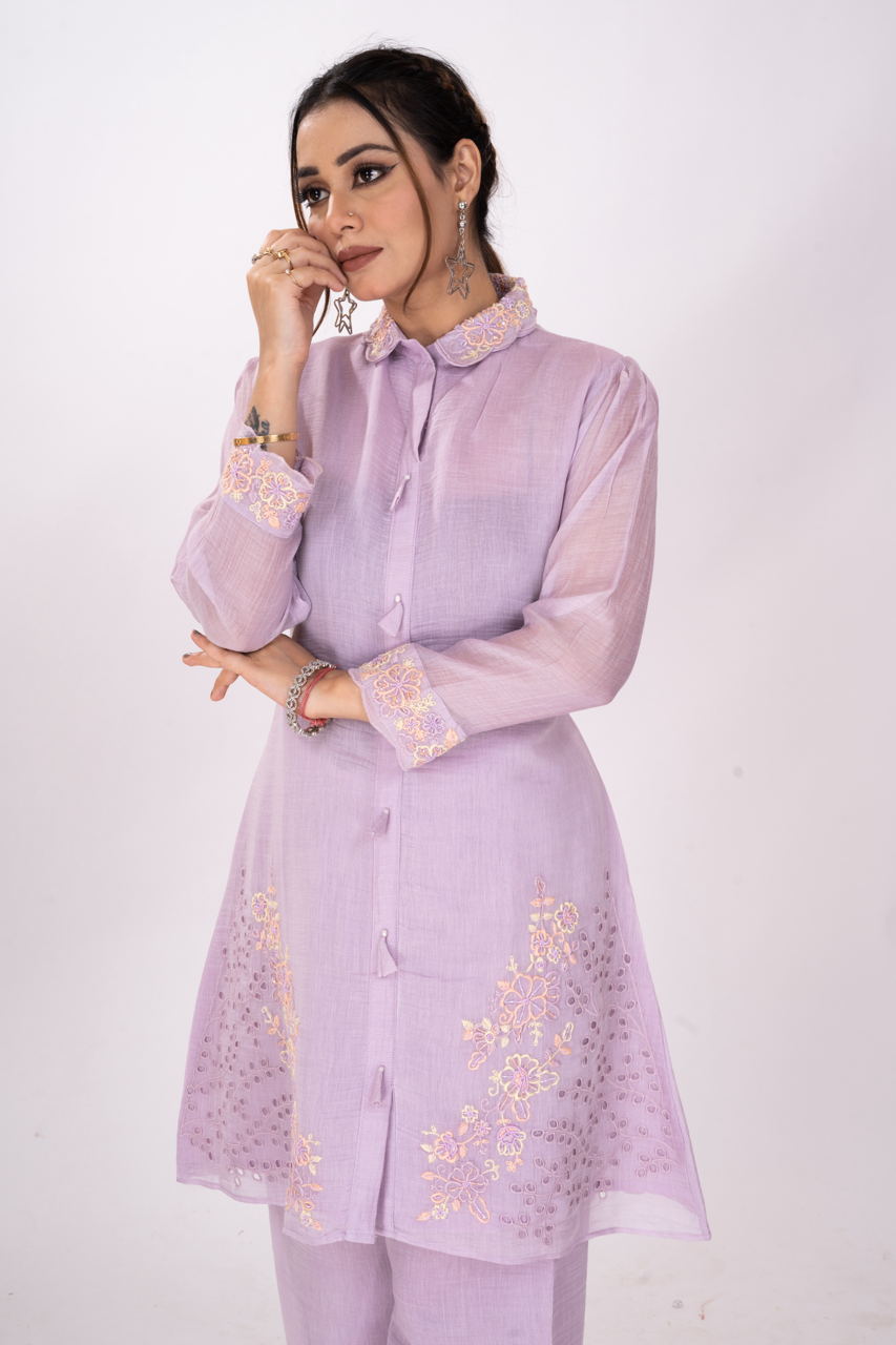 WASHED PINK MULCHANDERI CO-ORD SET