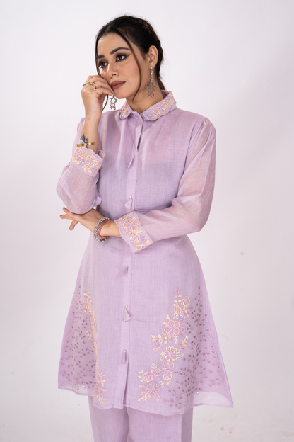 WASHED PINK MULCHANDERI CO-ORD SET