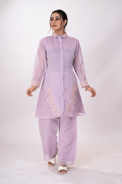 WASHED PINK MULCHANDERI CO-ORD SET
