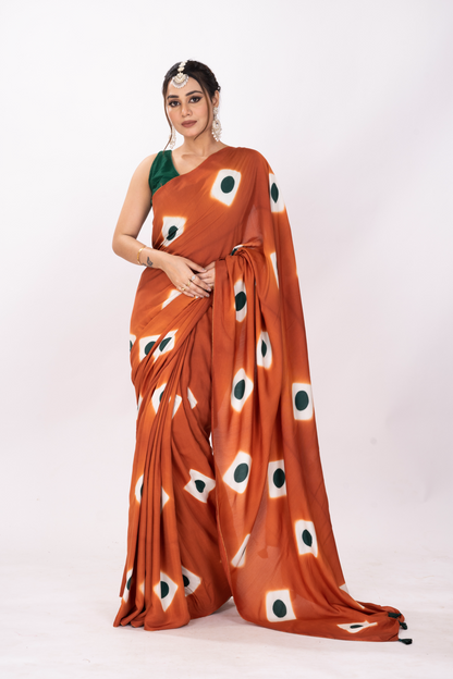 RUSTY TANG CLAMPDYED SAREE