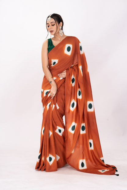 RUSTY TANG CLAMPDYED SAREE