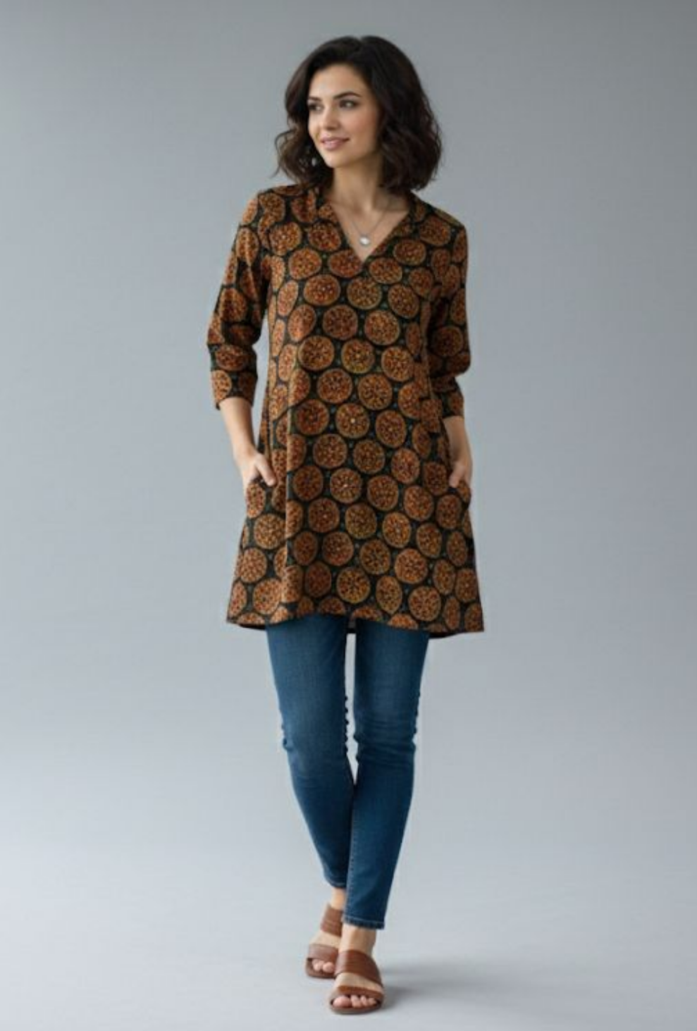 Kiara Ajrakh Short Kurti