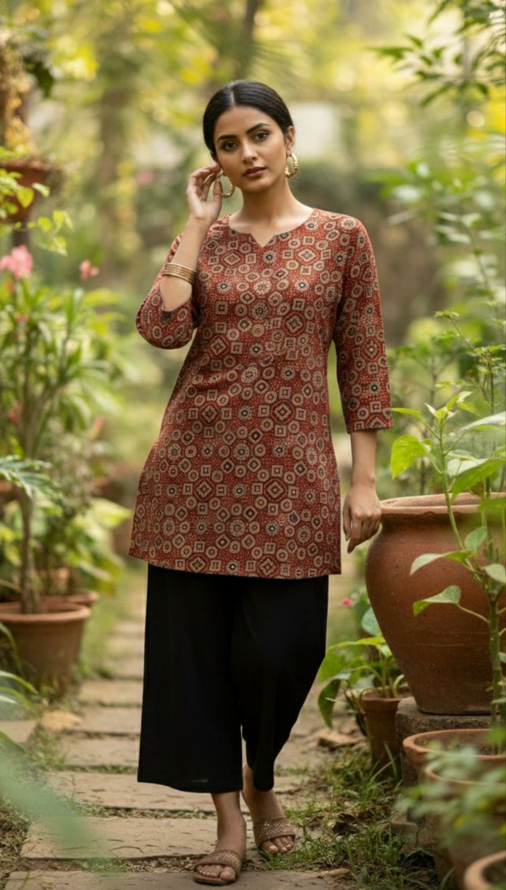 Smita Ajrakh Short Kurti