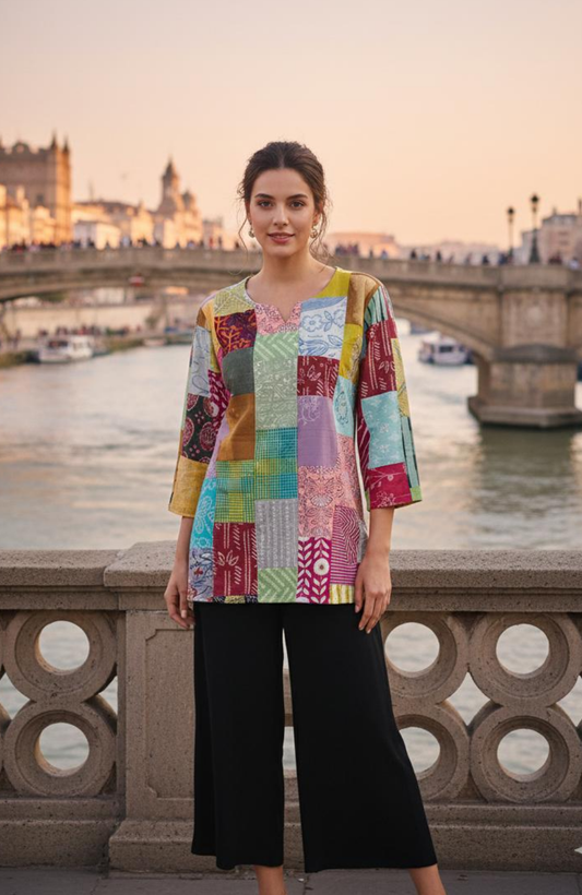 Raya Handmade Cotton Patchwork Kurti