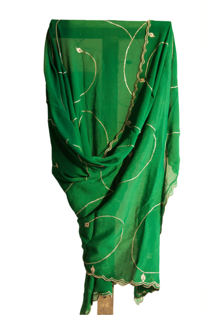 Green Organza Jaal