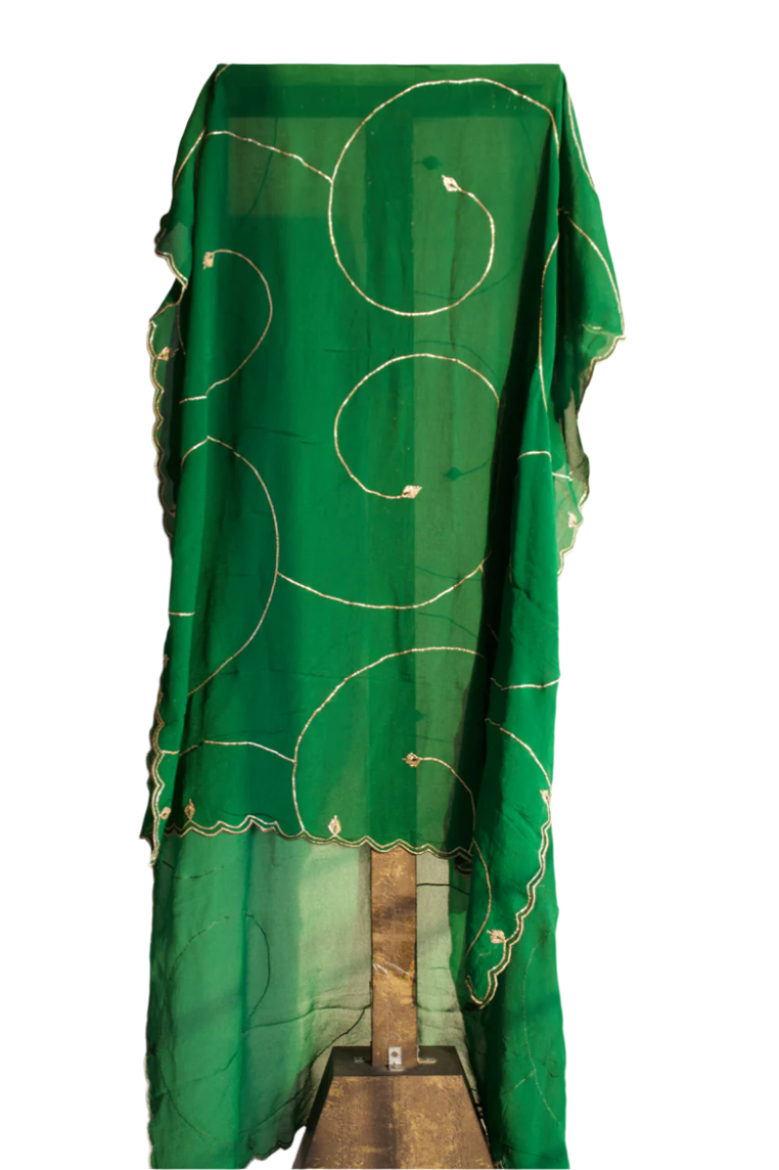 Green Organza Jaal