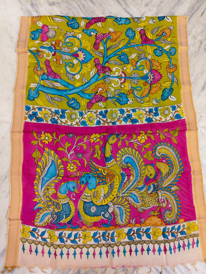 KALAMKARI HAND PAINTED SILK SAREE PRKRITI EDITION