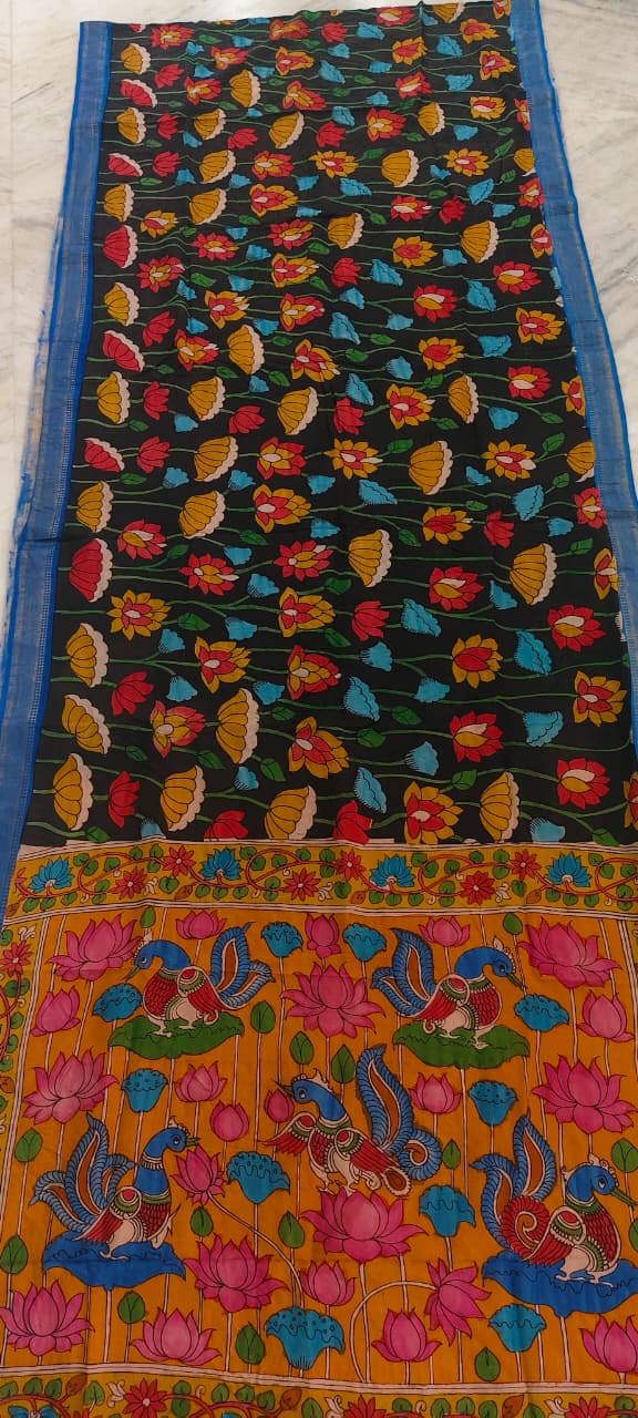 KALAMKARI HAND PAINTED SILK SAREE PRKRITI EDITION