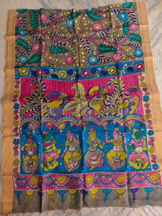 HAND PAINTED KALAMKARI SAREE PRKRITI EDITION