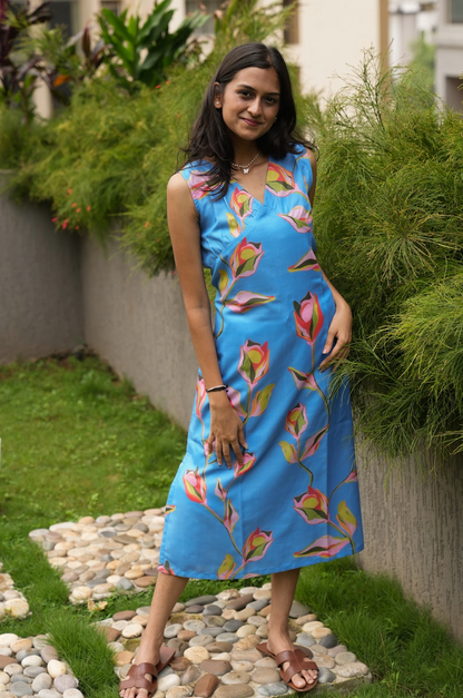 BOUGAINVILLEA MIDI DRESS