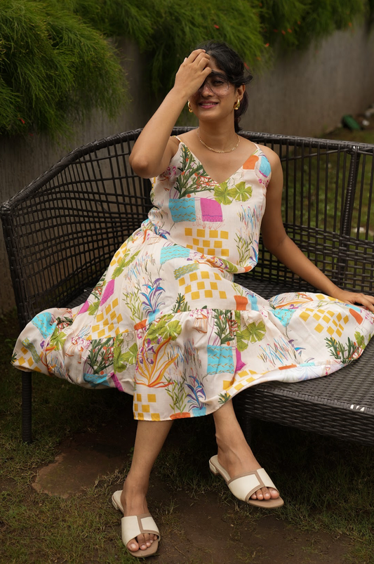 FARMHOUSE SPAGHETTI DRESS