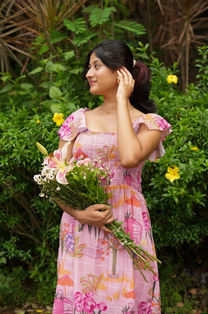 BACKYARD SMOCKED DRESS