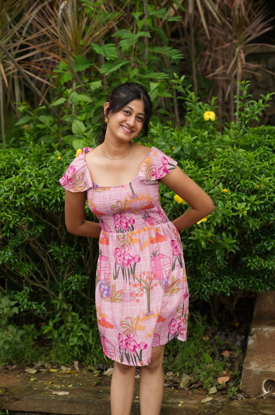 BACKYARD SMOCKED DRESS