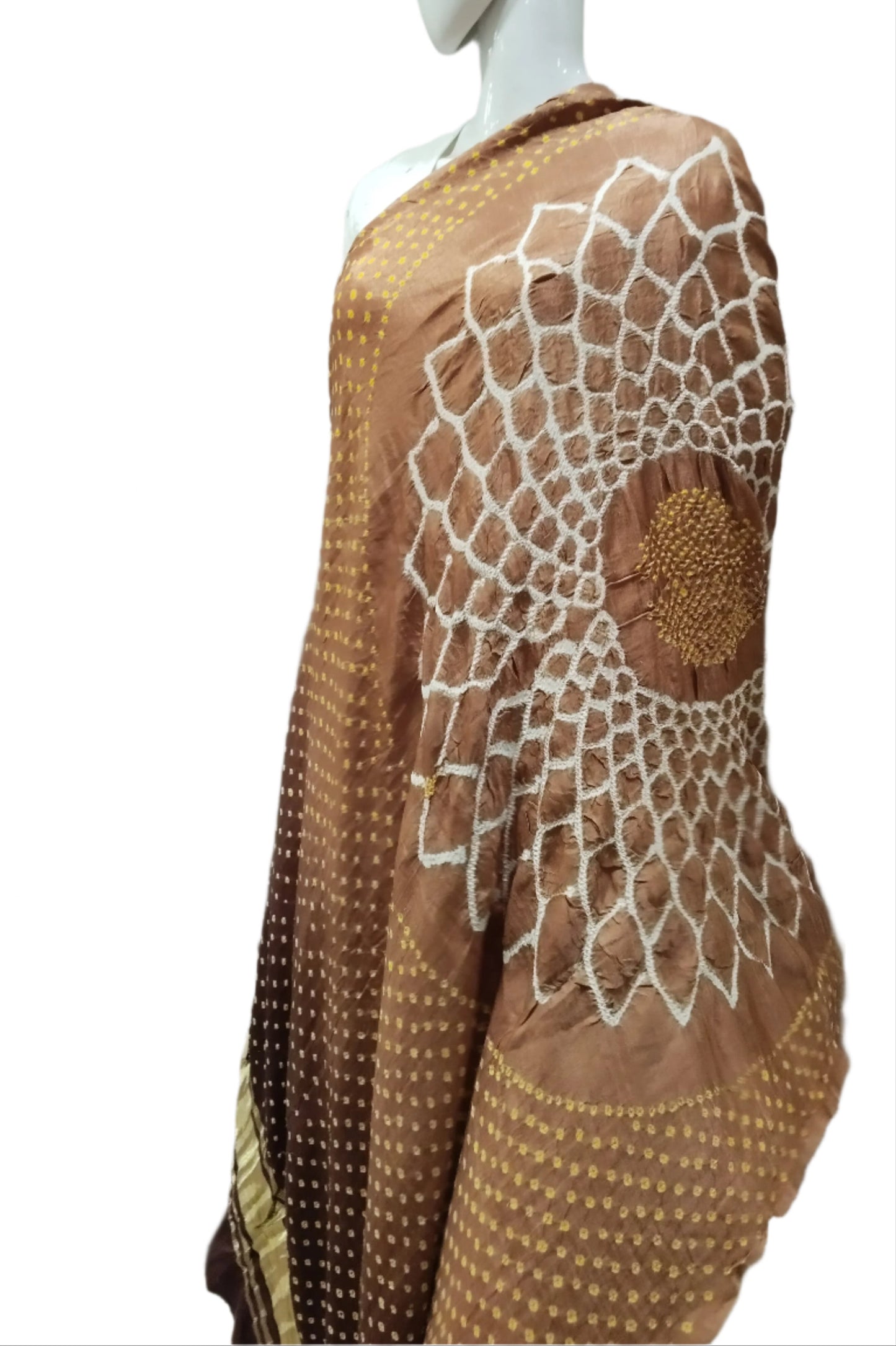 BANDHEJ BROWN OMBRE DUPPATTA