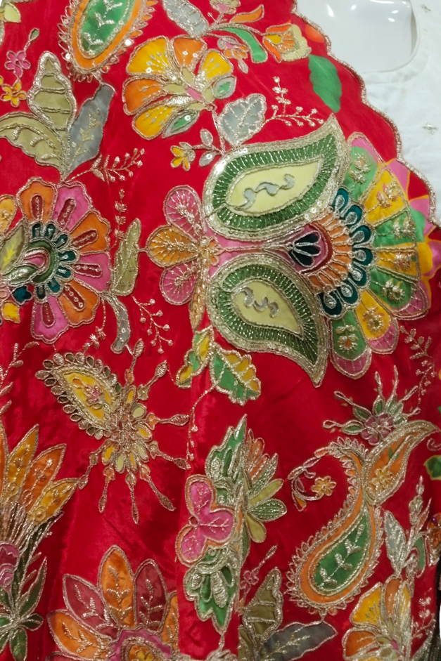 SCARLET RED BLOSSOM DUPATTA