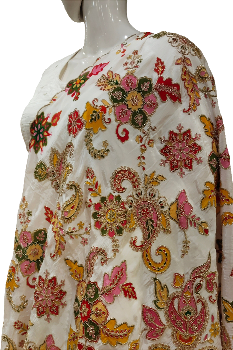 ANTHEA WHITE MULTICOLOUR DUPATTA