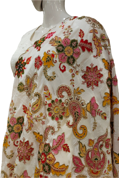 ANTHEA WHITE MULTICOLOUR DUPATTA