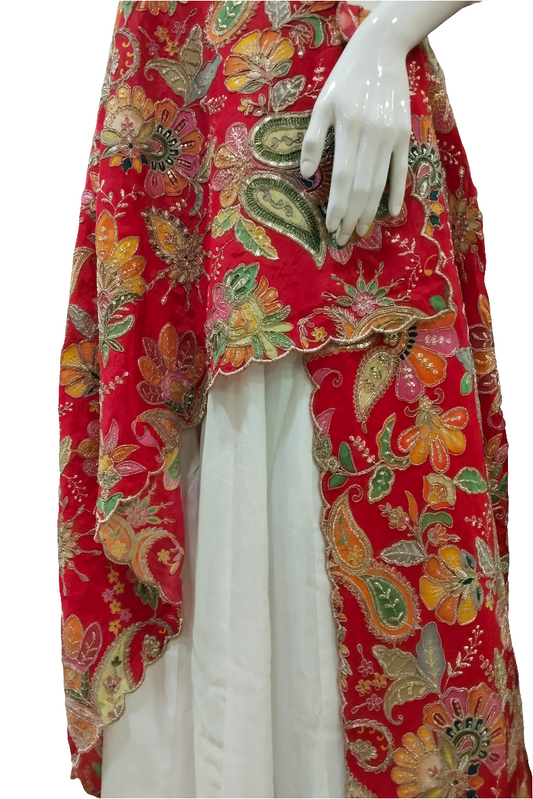 SCARLET RED BLOSSOM DUPATTA
