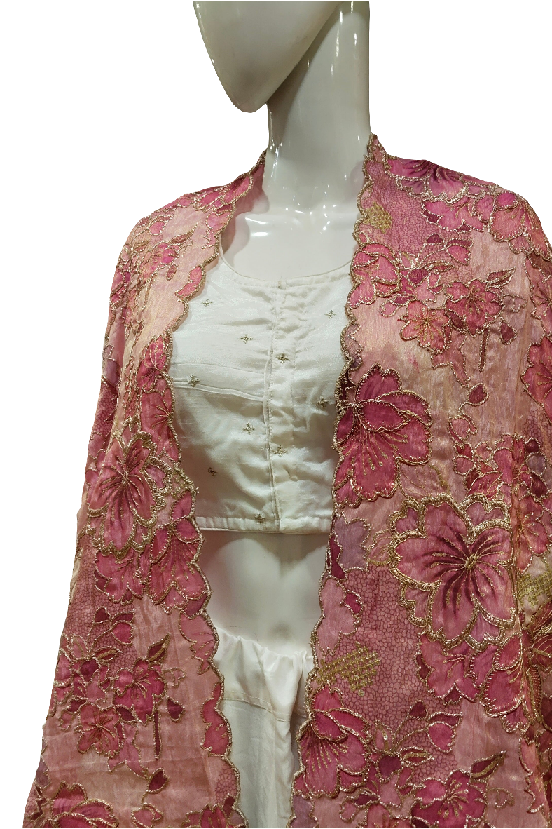 ETHEREAL MULTI PINKS DUPPATA