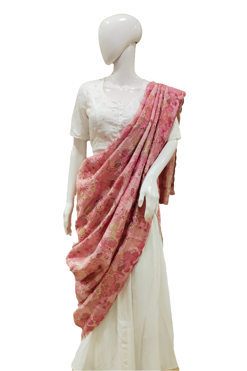 ETHEREAL MULTI PINKS DUPPATA