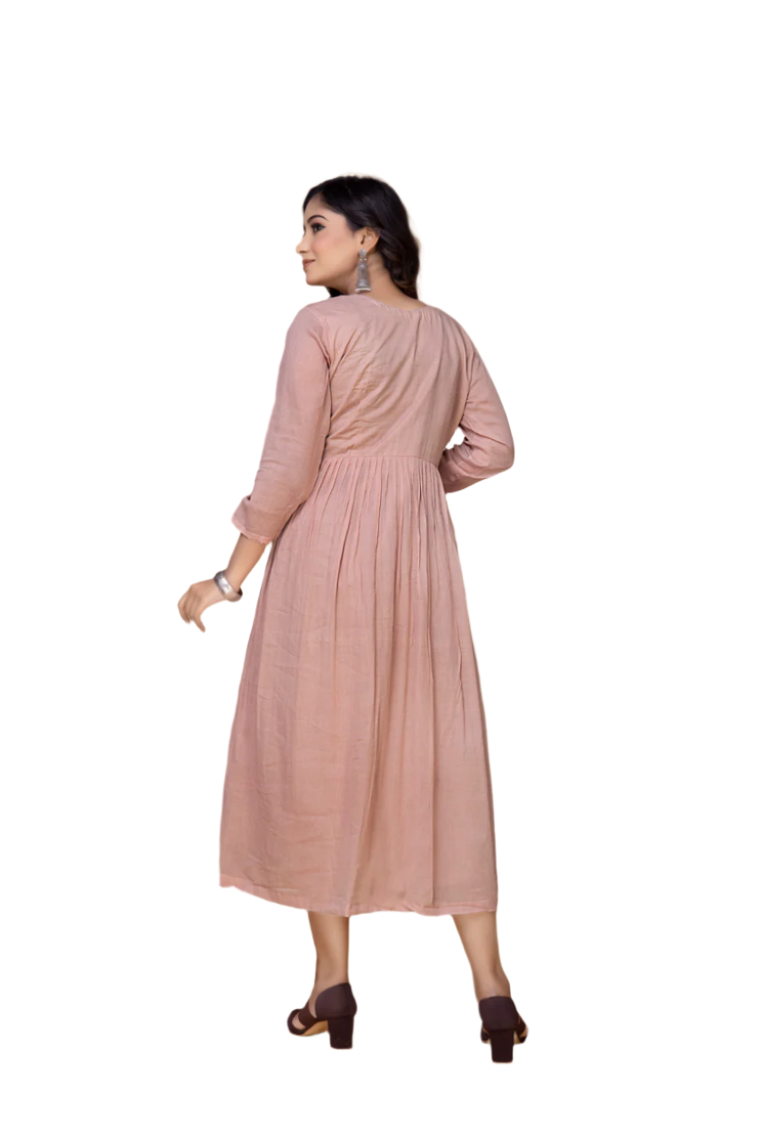 BURNT PINK COTTON MULMUL