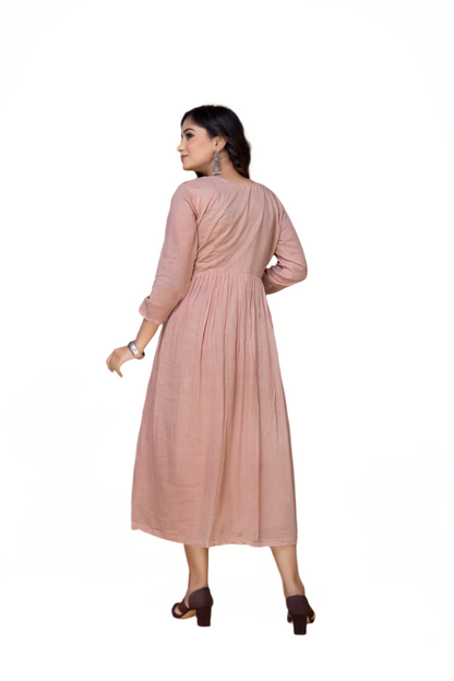 BURNT PINK COTTON MULMUL