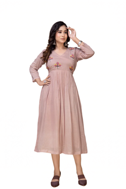 BURNT PINK COTTON MULMUL