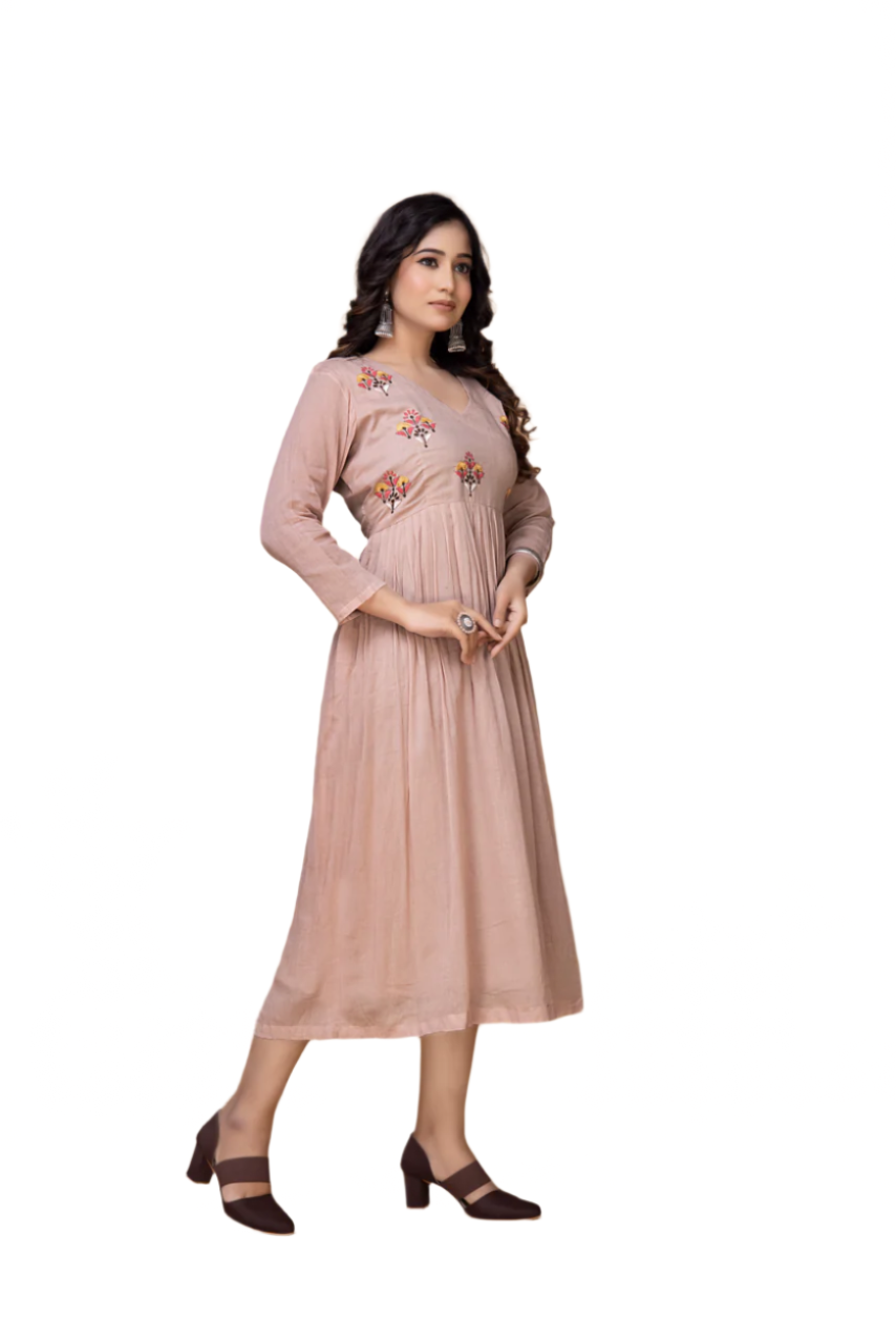 BURNT PINK COTTON MULMUL