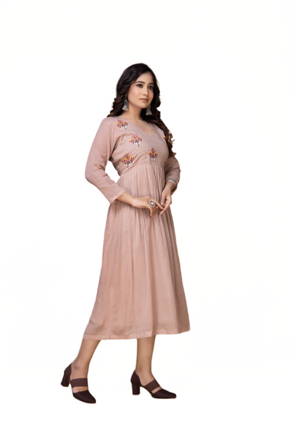 BURNT PINK COTTON MULMUL