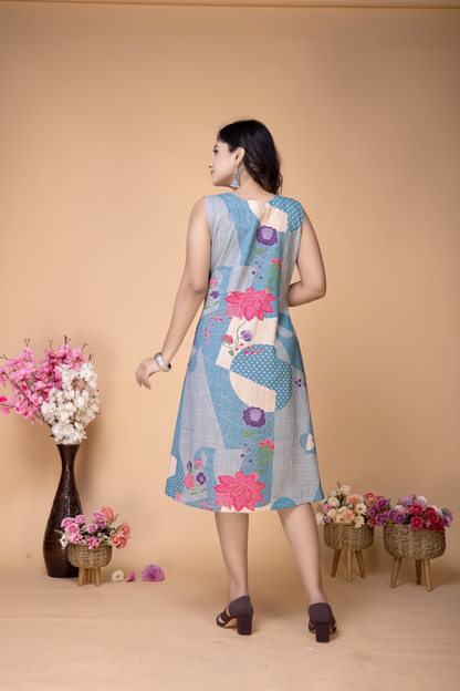 COTTON ABSTRACT FLORAL