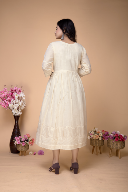 OFFWHITE STRAIGHT MIDI