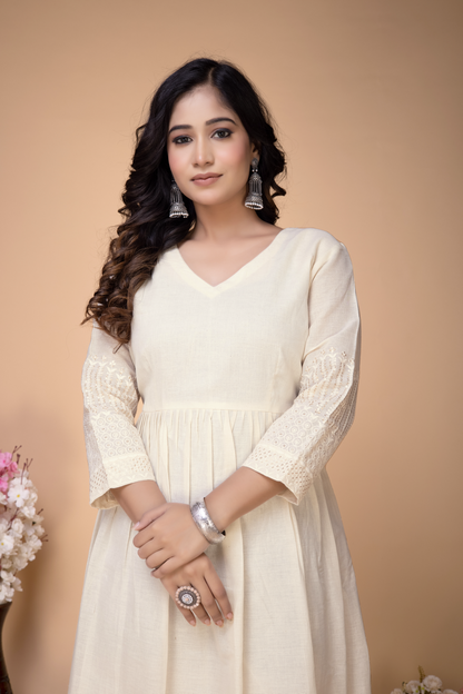 OFFWHITE STRAIGHT MIDI