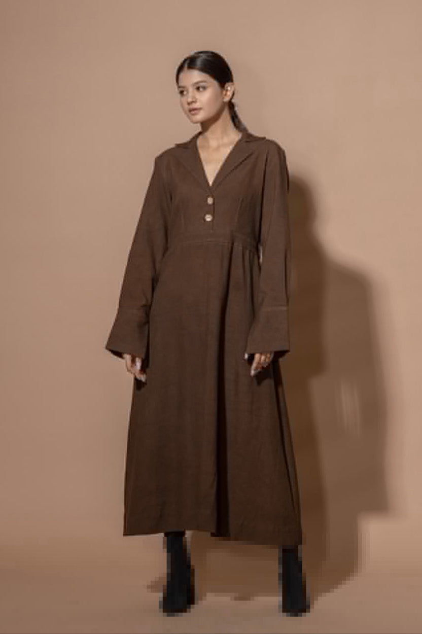 BROWN MAXI DRESS