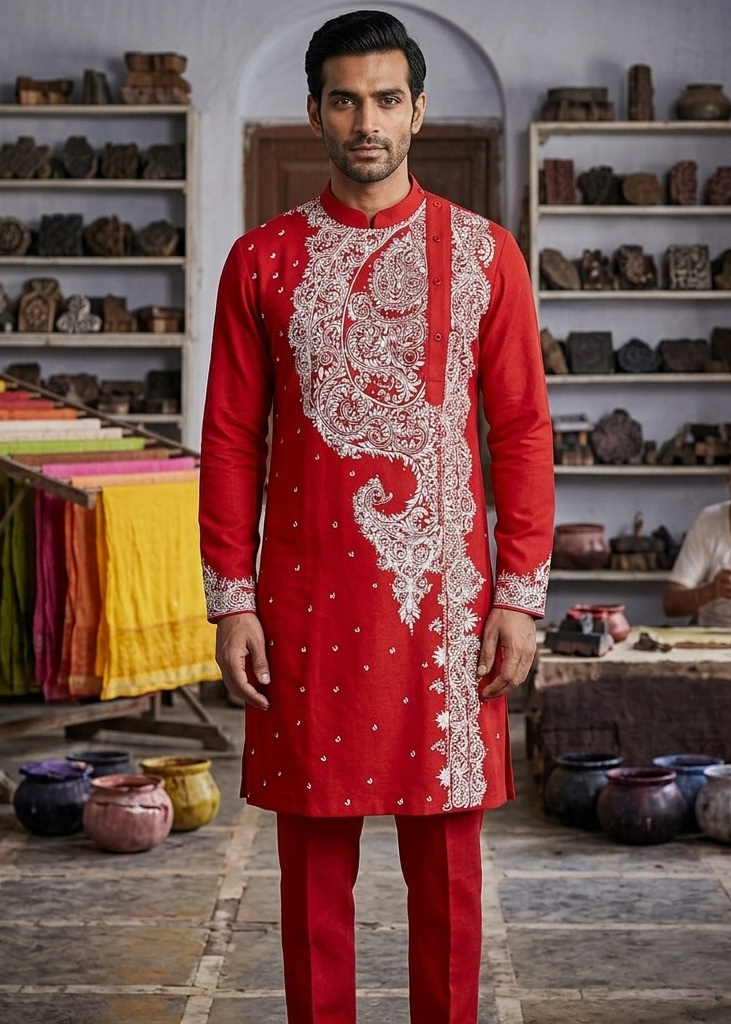 Rudra Handpainted Kurta