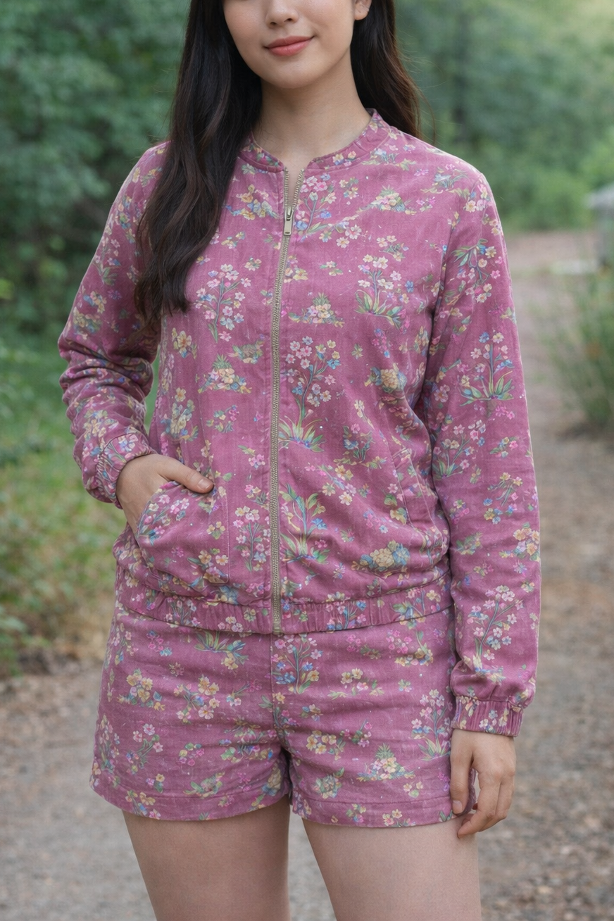 Sakura Pure Cotton Mul Shacket