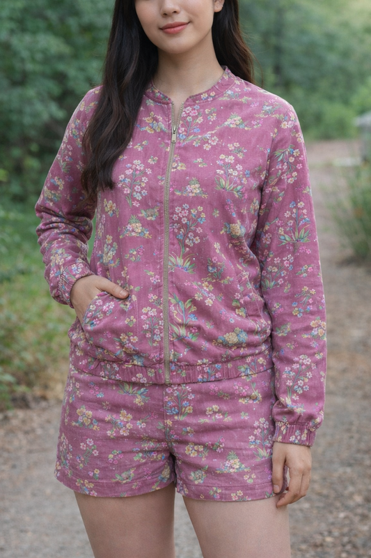 Sakura Pure Cotton Mul Shacket